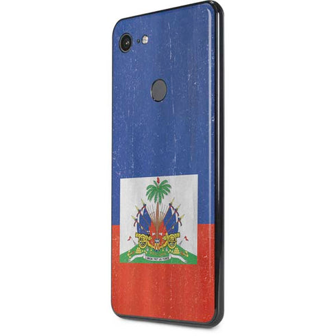 Haiti Flag Distressed Google Pixel 3 XL Skin